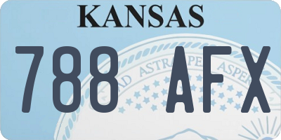 KS license plate 788AFX