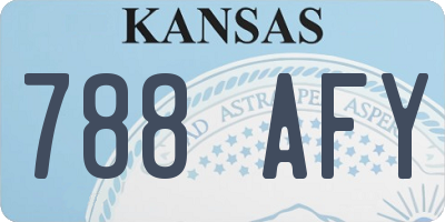 KS license plate 788AFY