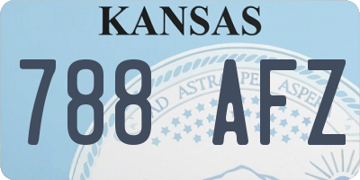 KS license plate 788AFZ