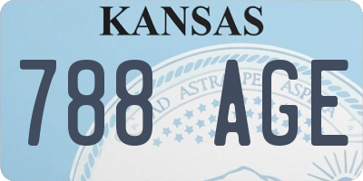 KS license plate 788AGE