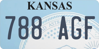 KS license plate 788AGF