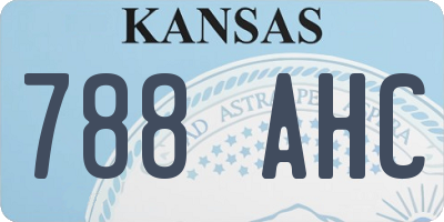 KS license plate 788AHC