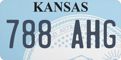 KS license plate 788AHG