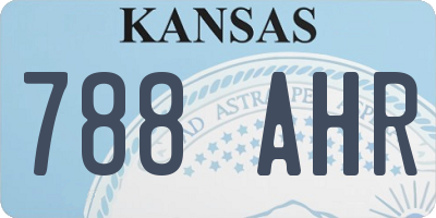 KS license plate 788AHR