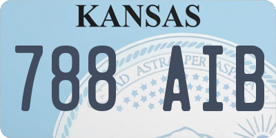 KS license plate 788AIB