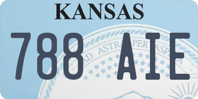 KS license plate 788AIE