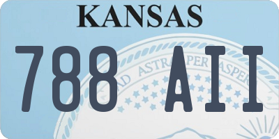 KS license plate 788AII