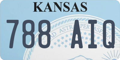 KS license plate 788AIQ