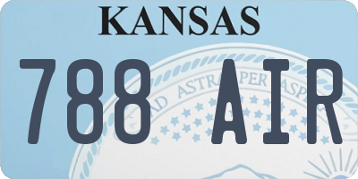 KS license plate 788AIR