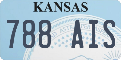 KS license plate 788AIS