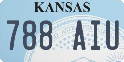 KS license plate 788AIU
