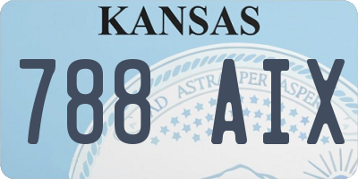 KS license plate 788AIX