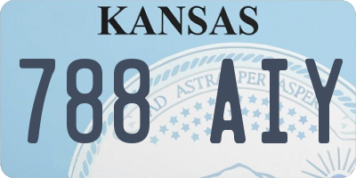 KS license plate 788AIY