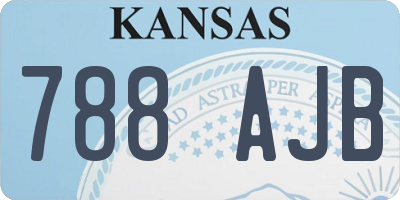 KS license plate 788AJB