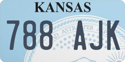 KS license plate 788AJK