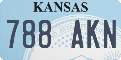 KS license plate 788AKN