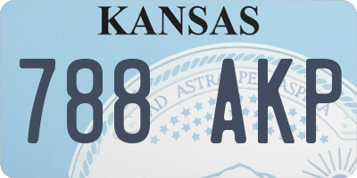 KS license plate 788AKP