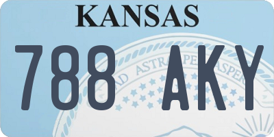 KS license plate 788AKY