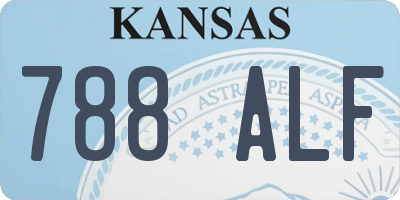 KS license plate 788ALF