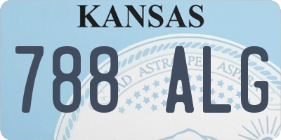 KS license plate 788ALG