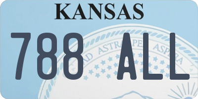 KS license plate 788ALL