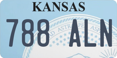 KS license plate 788ALN