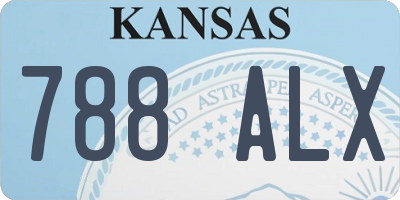 KS license plate 788ALX