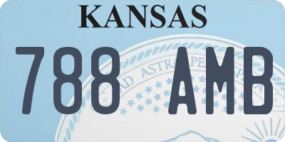 KS license plate 788AMB