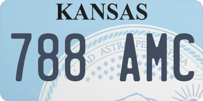KS license plate 788AMC