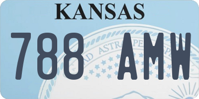 KS license plate 788AMW