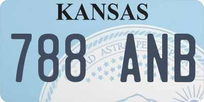 KS license plate 788ANB