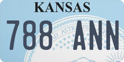 KS license plate 788ANN