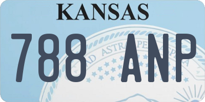 KS license plate 788ANP