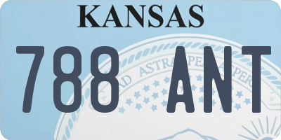 KS license plate 788ANT