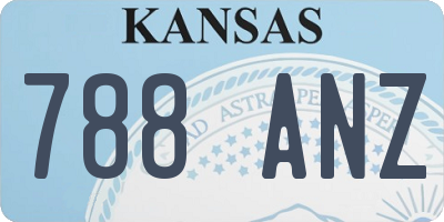 KS license plate 788ANZ