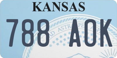 KS license plate 788AOK