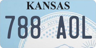 KS license plate 788AOL