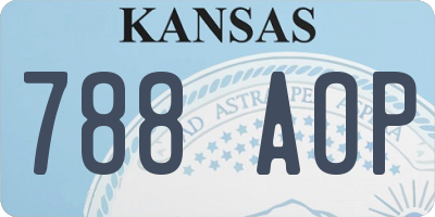 KS license plate 788AOP