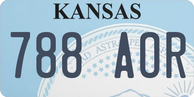 KS license plate 788AOR