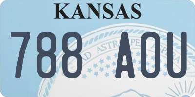 KS license plate 788AOU