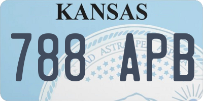KS license plate 788APB