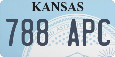 KS license plate 788APC