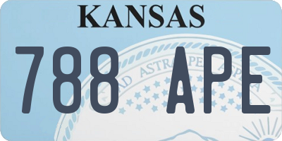 KS license plate 788APE