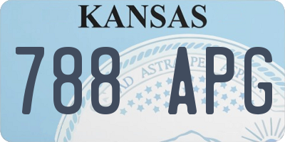 KS license plate 788APG