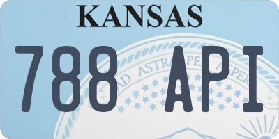 KS license plate 788API