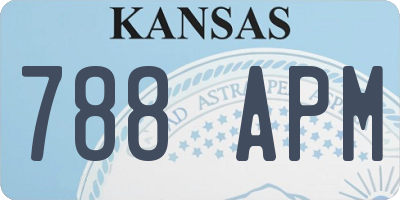 KS license plate 788APM