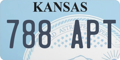KS license plate 788APT