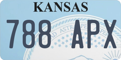 KS license plate 788APX