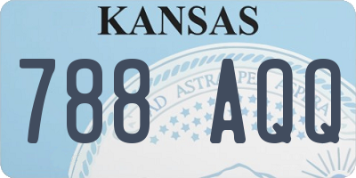 KS license plate 788AQQ