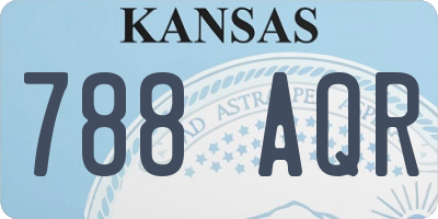 KS license plate 788AQR